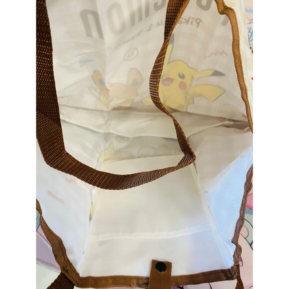 Pokemon Foldable Eco Bag w/ Bag Pouch Pikachu & Pawmi - Picture 7 of 7